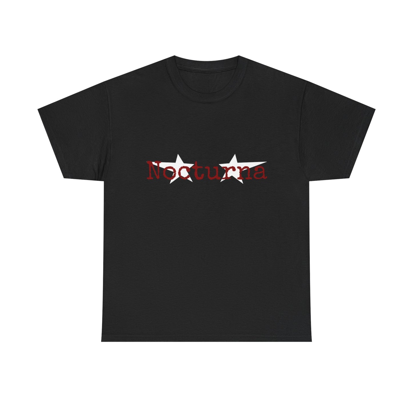 Nocturna Unisex Heavy Cotton Tee – Edgy Star Design for Night Owls