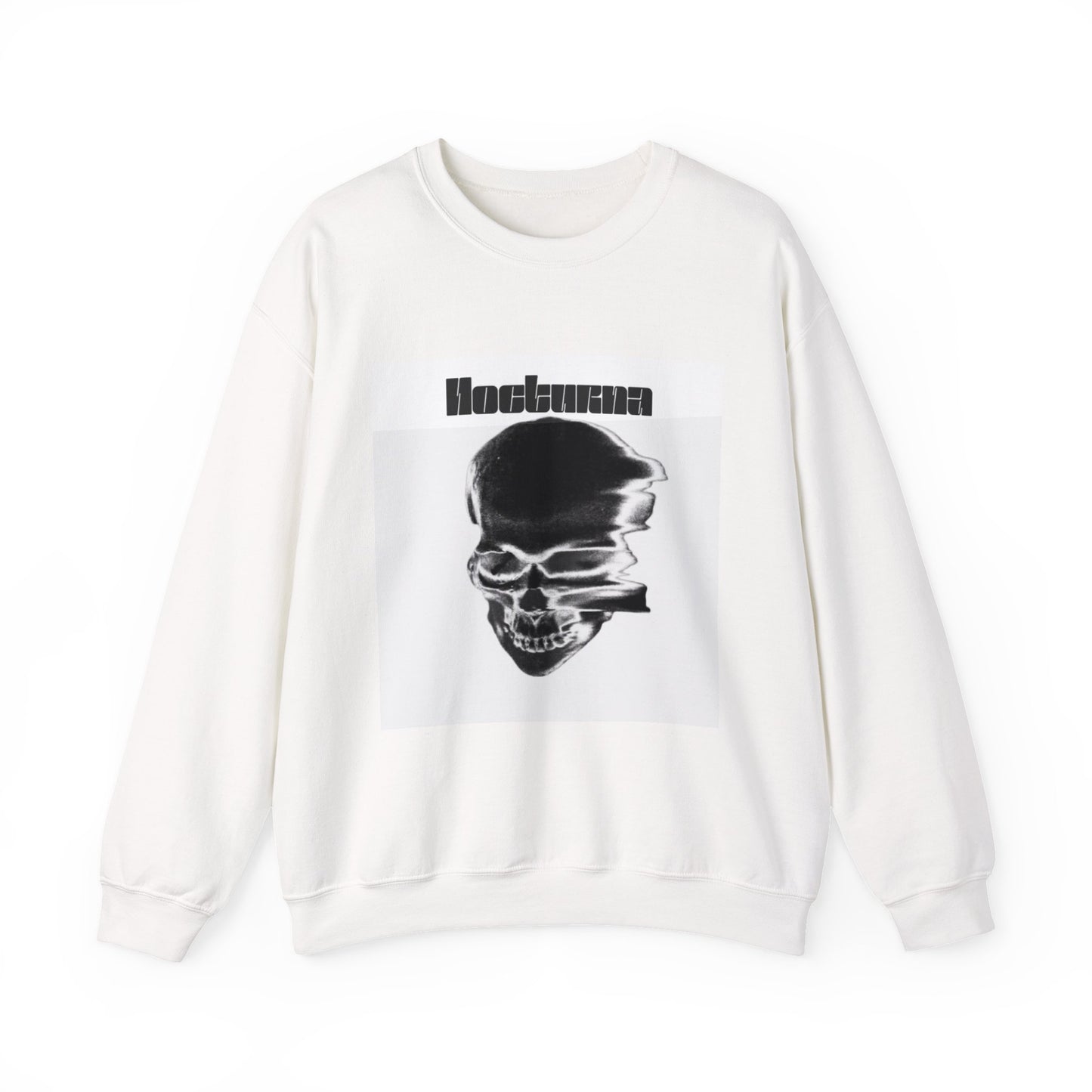 Nocturna Skull & Bat Unisex Crewneck Sweatshirt - Edgy Streetwear