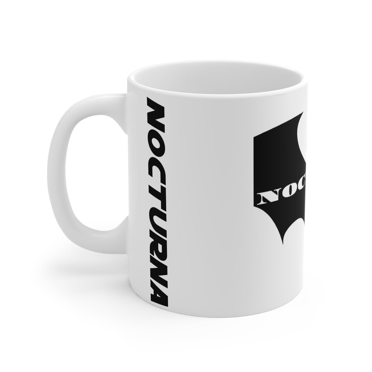 Nocturna Bat 11oz White Mug – Perfect Gift for Halloween Lovers