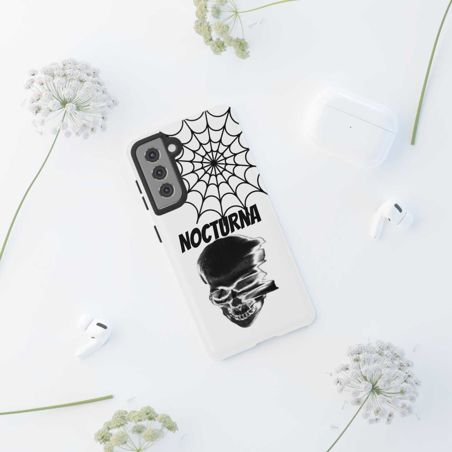 Nocturna Skull Phone Case - Tough & Edgy Design for Gothic Style