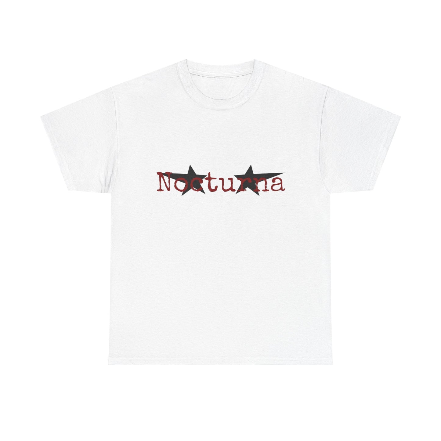 Nocturna Unisex Heavy Cotton Tee – Edgy Star Design for Night Owls