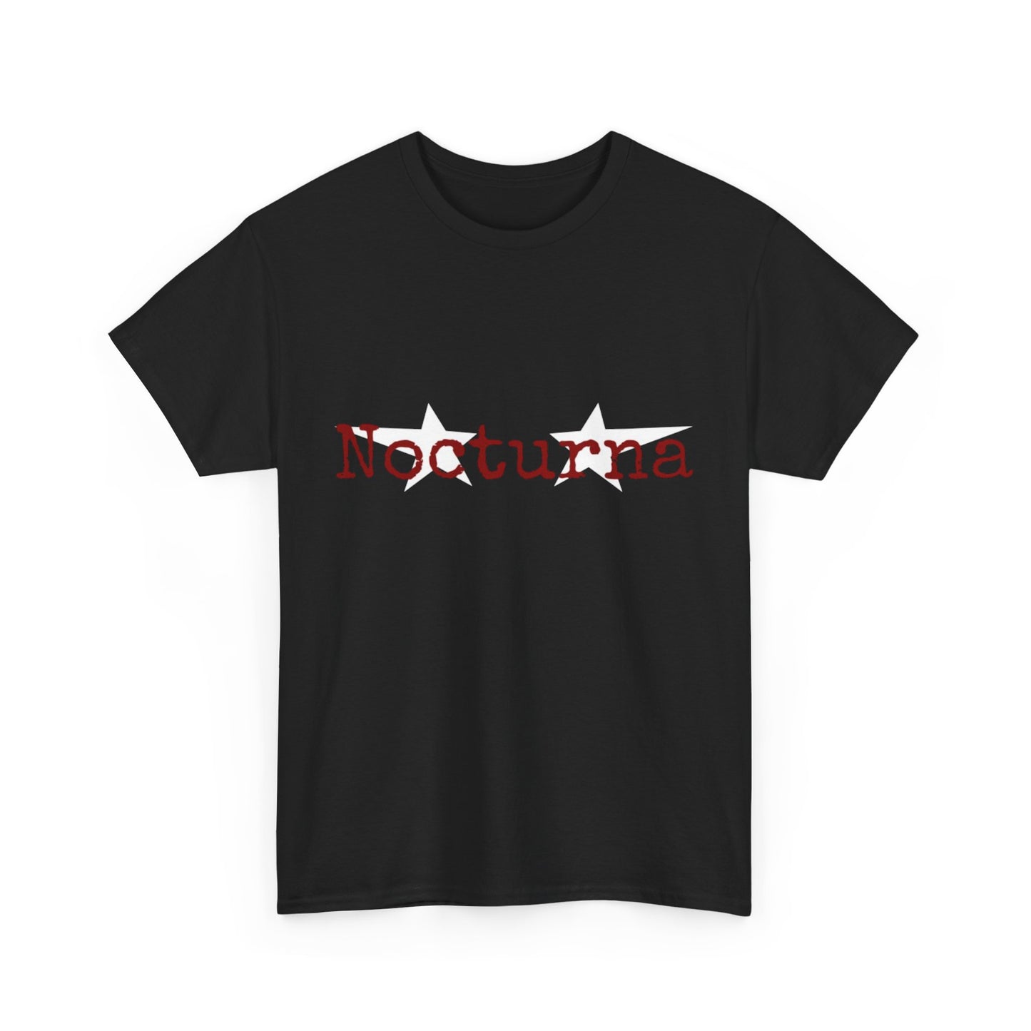 Nocturna Unisex Heavy Cotton Tee – Edgy Star Design for Night Owls
