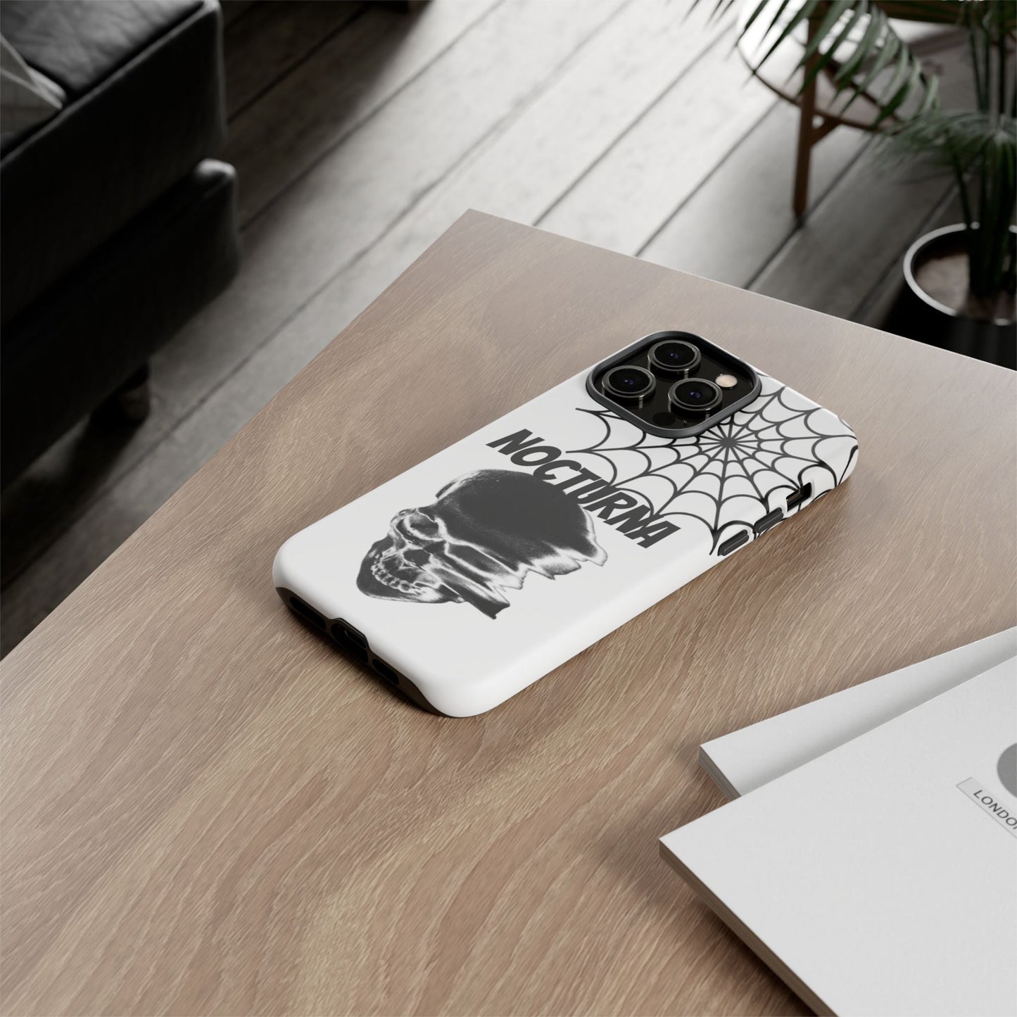 Nocturna Skull Phone Case - Tough & Edgy Design for Gothic Style