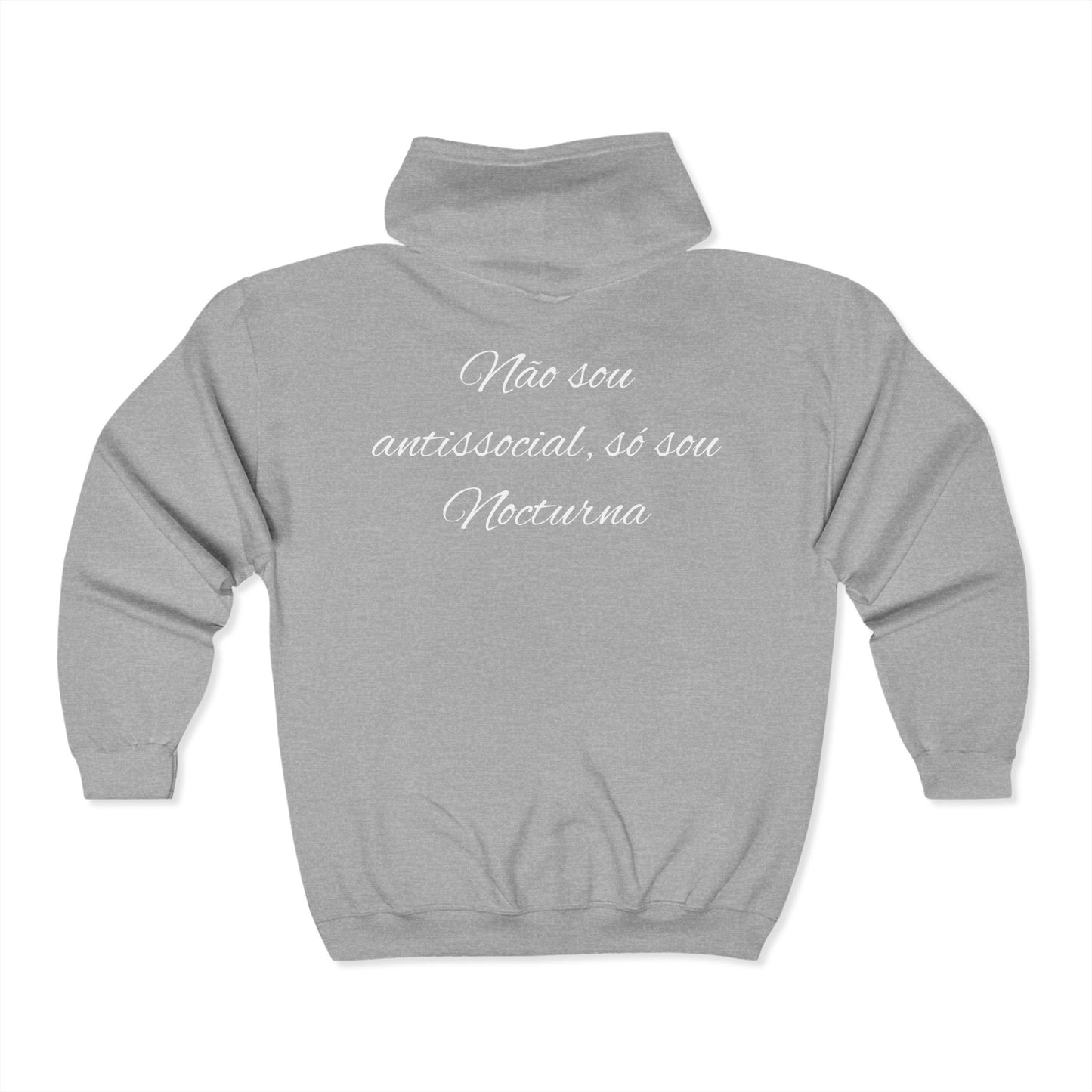 Nocturna Full Zip Hoodie| Unisex Heavy Blend™ | Perfect for Night Owls & Cozy Vibes
