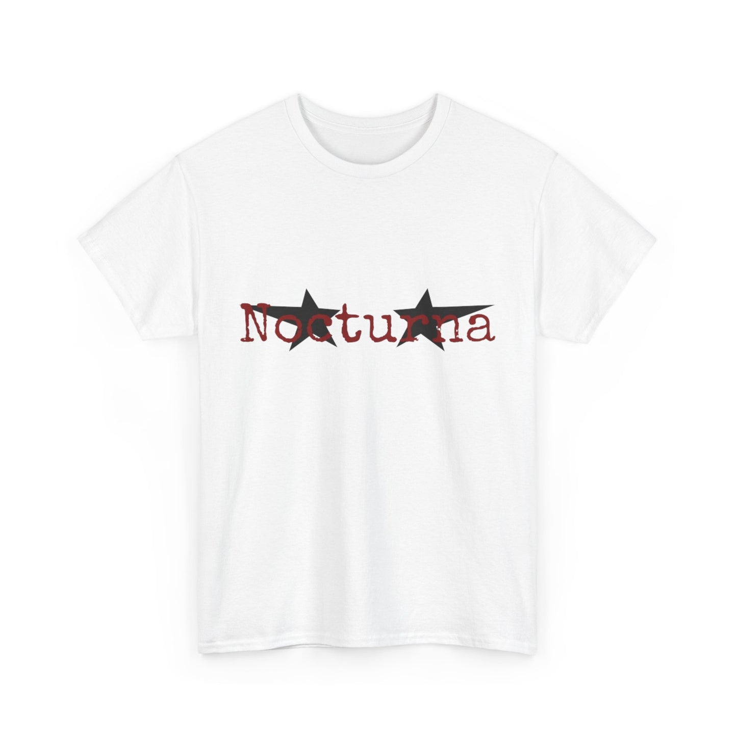 Nocturna Unisex Heavy Cotton Tee – Edgy Star Design for Night Owls
