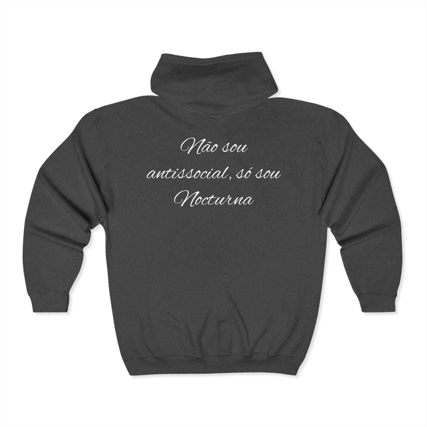Nocturna Full Zip Hoodie| Unisex Heavy Blend™ | Perfect for Night Owls & Cozy Vibes