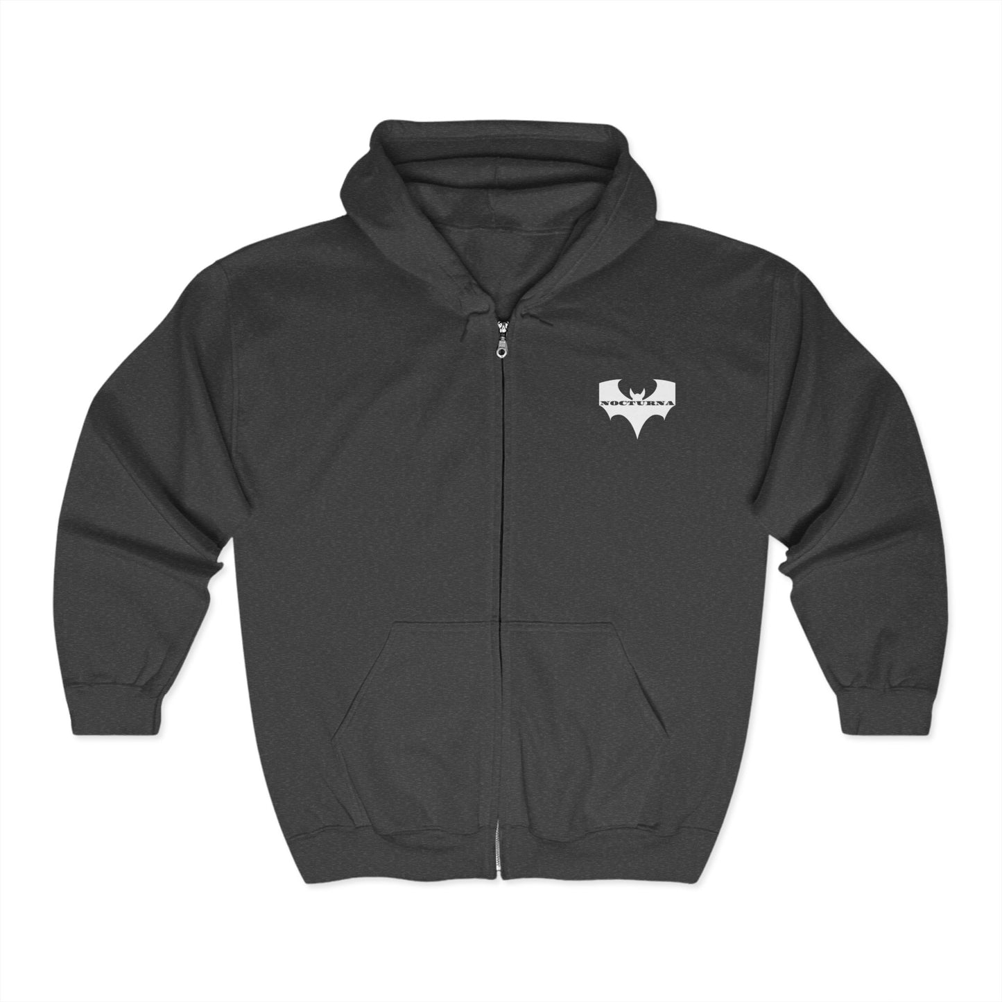 Nocturna Full Zip Hoodie| Unisex Heavy Blend™ | Perfect for Night Owls & Cozy Vibes