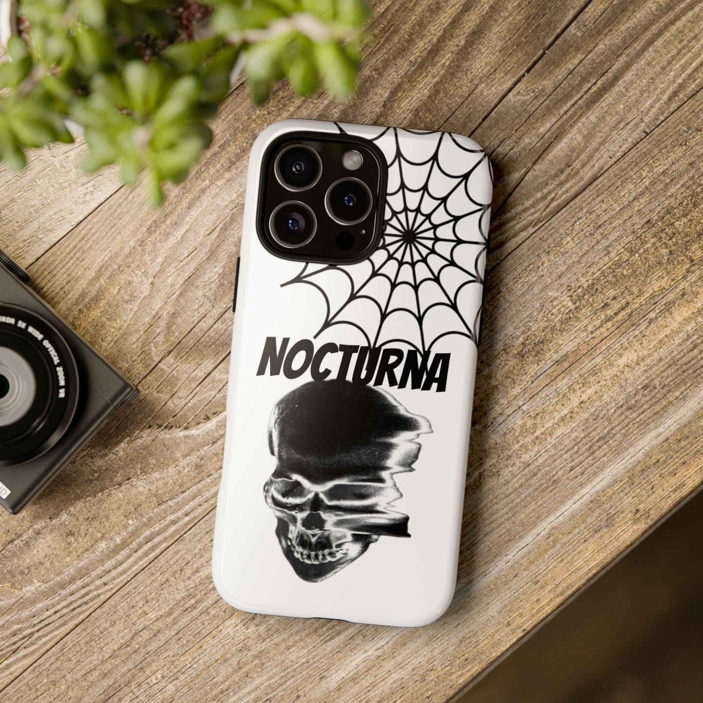Nocturna Skull Phone Case - Tough & Edgy Design for Gothic Style