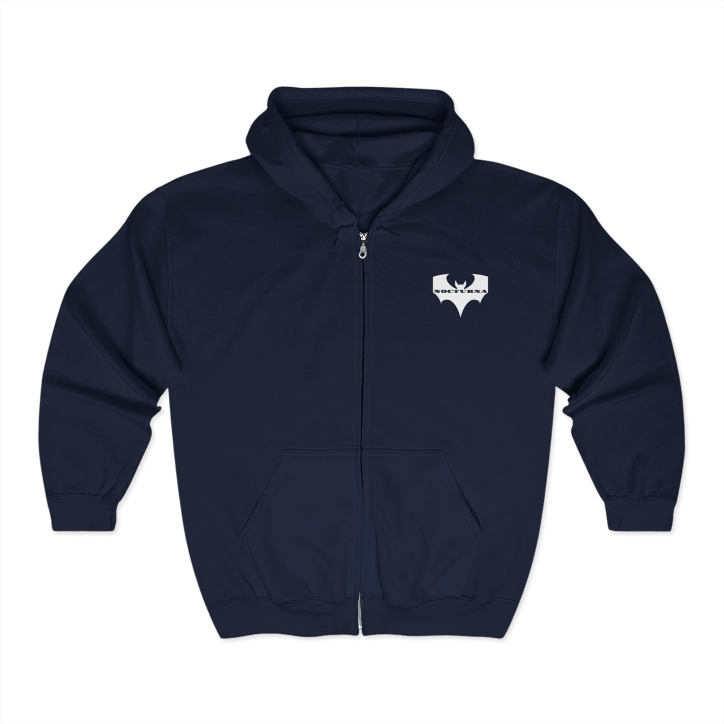 Nocturna Full Zip Hoodie| Unisex Heavy Blend™ | Perfect for Night Owls & Cozy Vibes